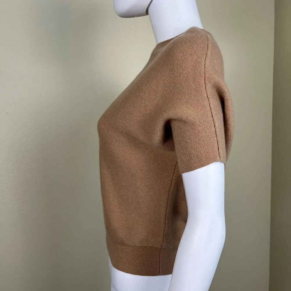 The Reset Women's Size XS R Label Essential Pullover Tan Dolman Wool Sweater